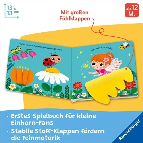 Wo bist du, liebes Einhorn? – Fühl- und Stoff-Klappenbuch