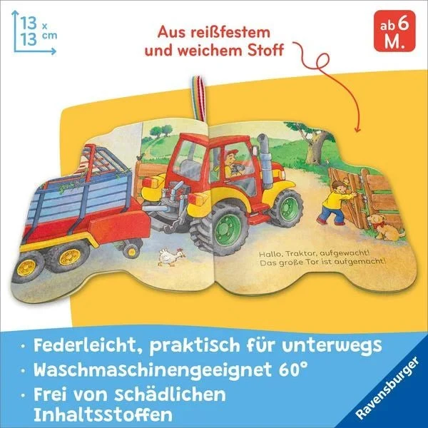 Mein Knuddel-Knautsch-Buch – Mein Traktor Stoffbuch für Babys