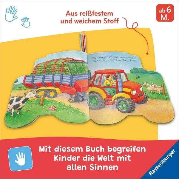 Mein Knuddel-Knautsch-Buch – Mein Traktor Stoffbuch für Babys