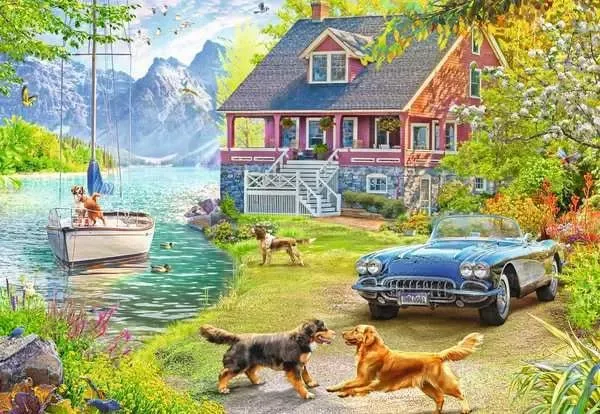 Puzzle 200 Teile - Sommerhaus am See