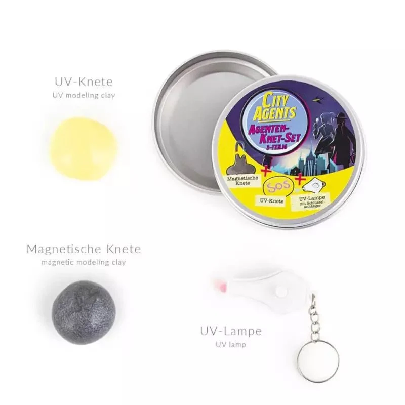 CITY AGENTS Agenten Knet-Set 3-teilig 2 x 20g