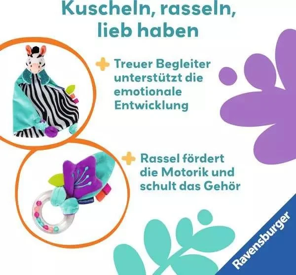 Play+ Fühlen, rasseln, spielen (Geschenk-Set: Zebra)