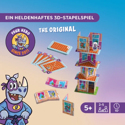 Rhino Hero – Das Original 3D Stapelspiel von HABA