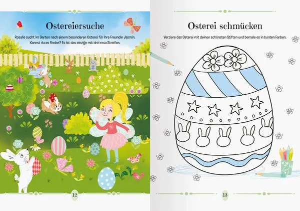 Kreative Ostern – Mal- und Rätselbuch