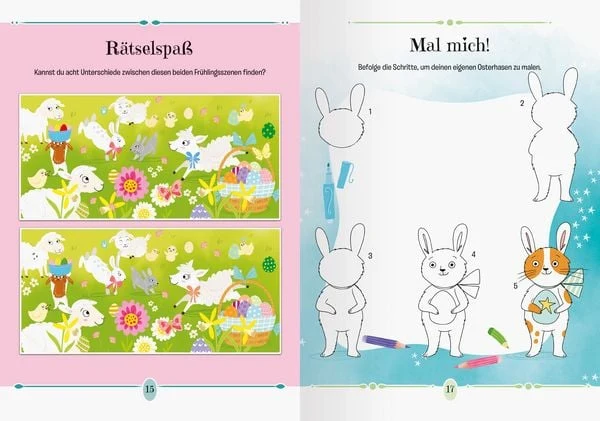 Kreative Ostern – Mal- und Rätselbuch