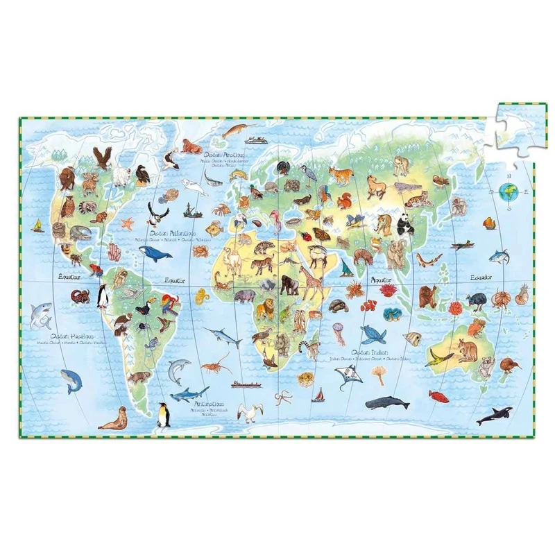 Wimmelpuzzle: Tiere der Erde - 100 Teile