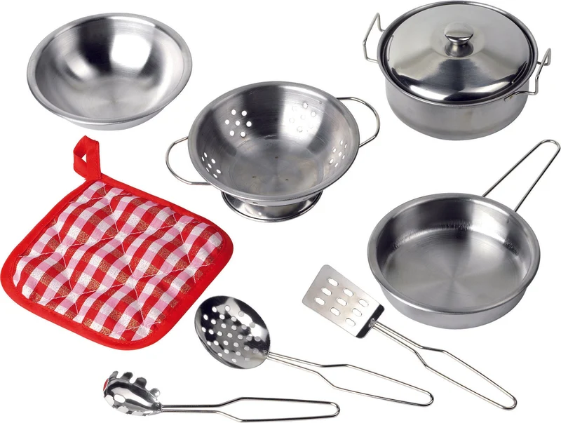 Goki Kochset II aus Metall für die Kinderküche ab 3 Jahren