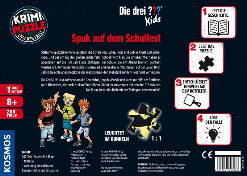 Krimi-Puzzle: Die Drei ??? Kids – Spuk auf dem Schulfest