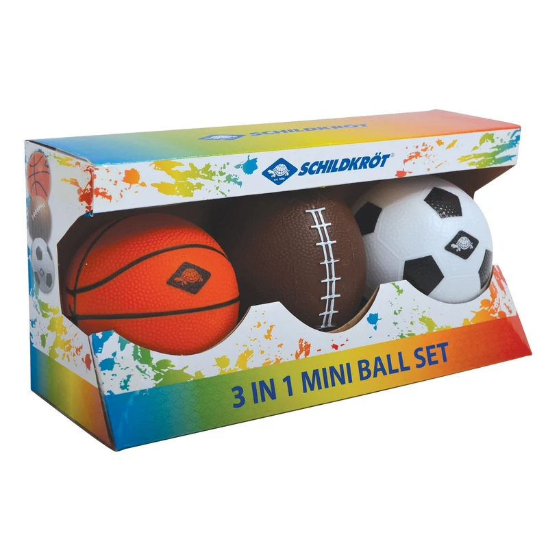 Schildkröt 3in1 Mini Ball Set – Sportbälle Set für Ballspiele