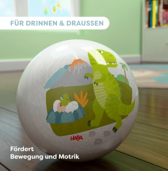 HABA Dino Ball 14 cm – Kinderball Dinosaurier