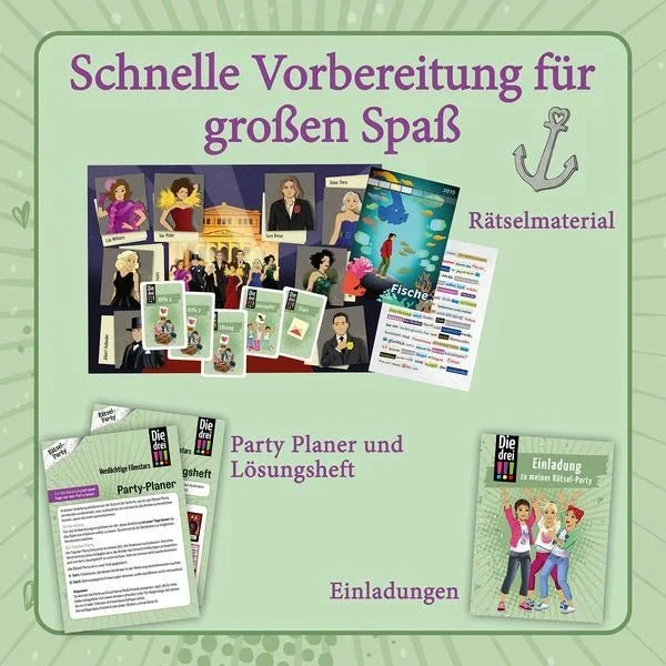 Die drei !!! Rätselparty - Dein Krimi-Event für Zuhause