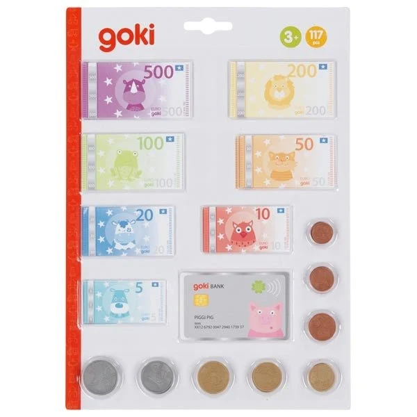 Goki Spielgeld Tierische Taler – Lernspielzeug mit Kreditkarte