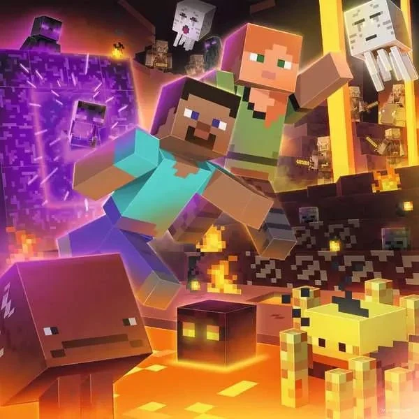 Kinderpuzzle ab 5 Jahren - Minecraft Biomes - 49 Teile