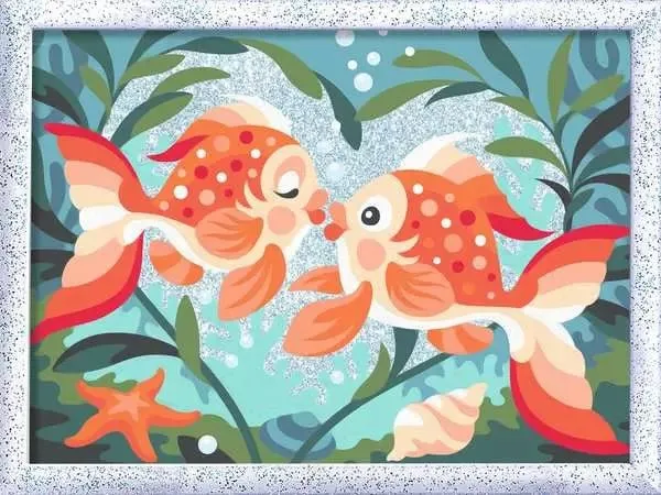 CreArt Malen nach Zahlen - Verliebte Fische
