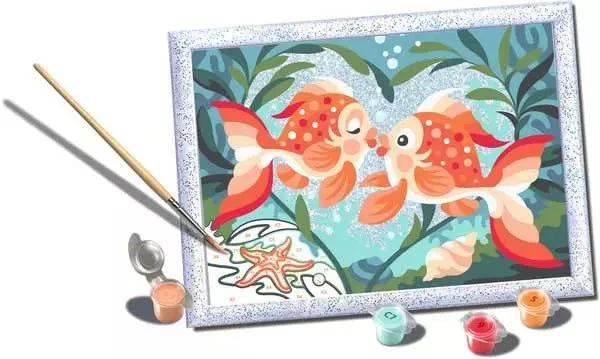 CreArt Malen nach Zahlen - Verliebte Fische