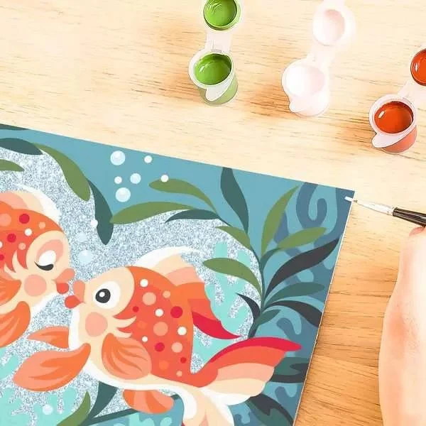 CreArt Malen nach Zahlen - Verliebte Fische
