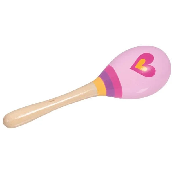 Goki Maracas Herz aus Holz – Musikinstrument-Spielzeug ab 3 Jahren