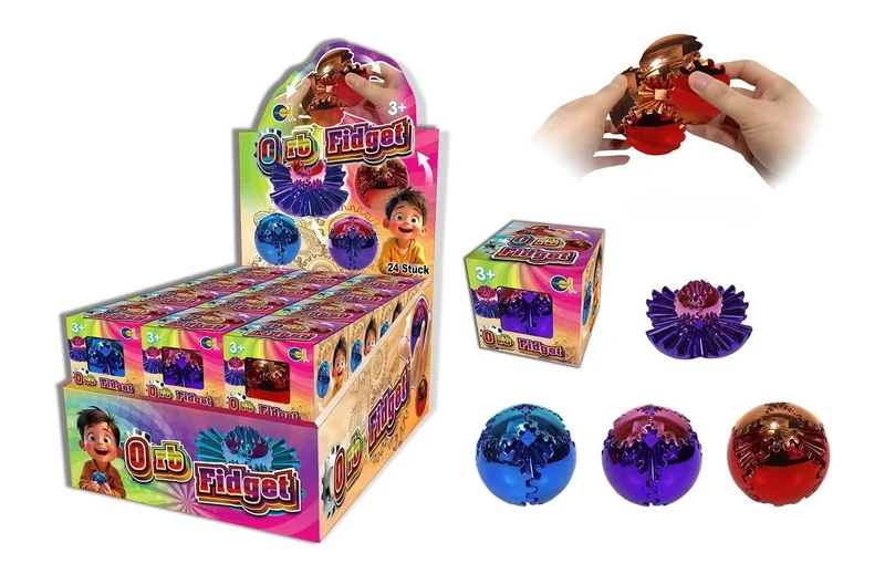 Orb Fidget – Verwandlungs-Gear Ball in Metallic Farben, Fidget Spielzeug