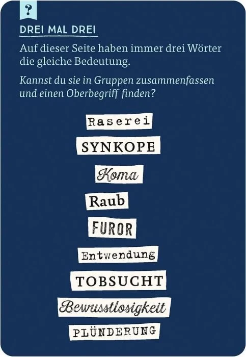 Das große Quiz der Synonyme