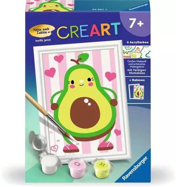 CreArt Avocado - Malen nach Zahlen für Kinder