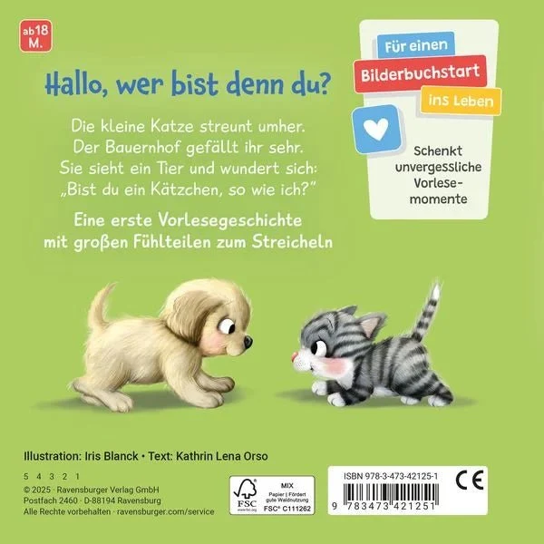 Mein erstes Vorlese-Fühlbuch - Bist du eine Katze?