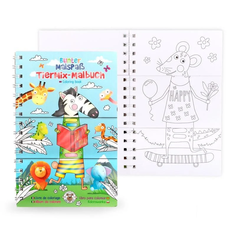 Bunter Malspaß - Tiermix Malbuch