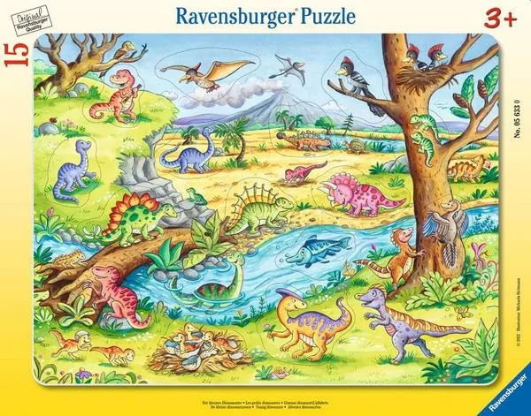 Rahmenpuzzle - Die kleinen Dinosaurier