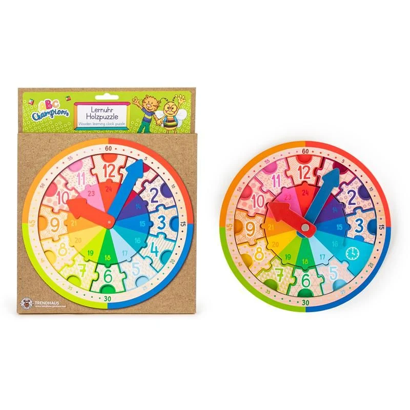 ABC Champions - Lernuhr Holzpuzzle