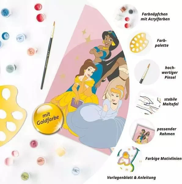 CreArt Disney Prinzessinnen - Malen nach Zahlen
