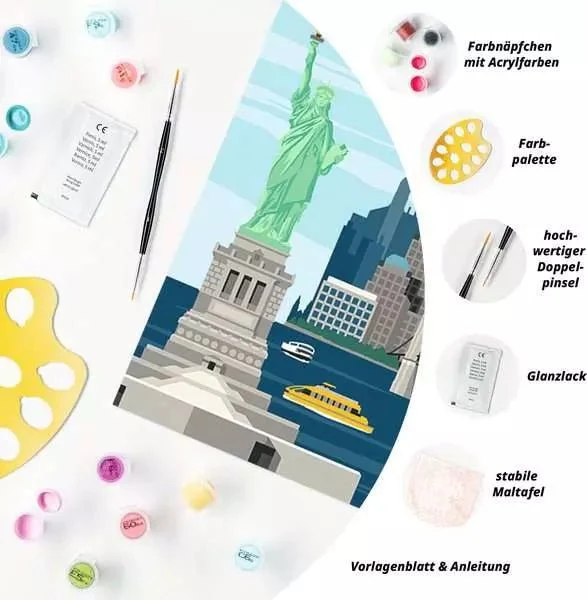 CreArt Farbenfrohes New York City - Malen nach Zahlen
