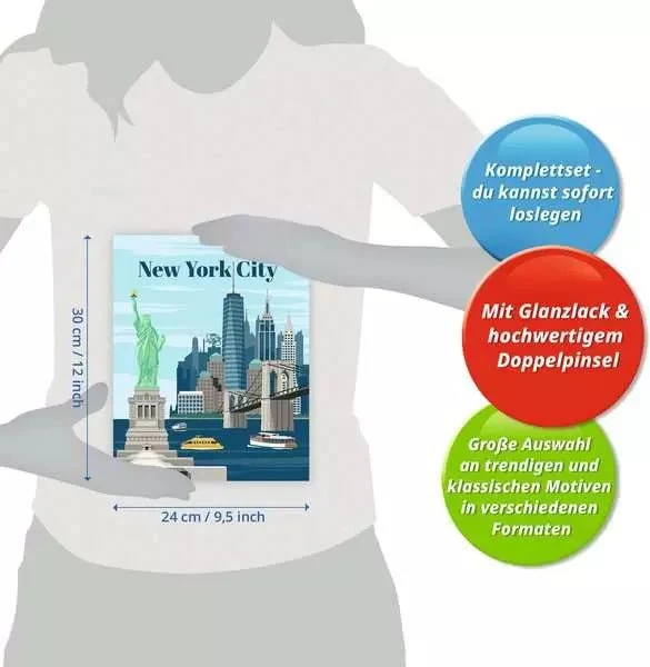 CreArt Farbenfrohes New York City - Malen nach Zahlen