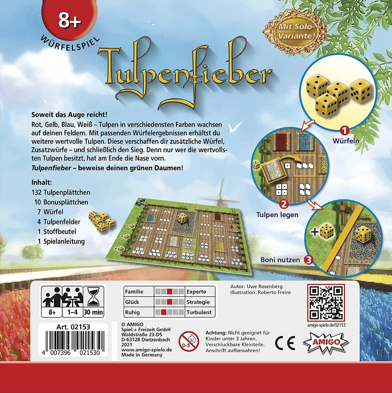 Tulpenfieber – Würfelspiel mit Solo Variante