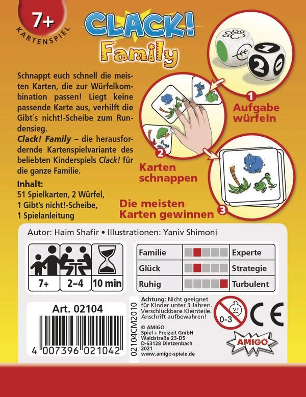 Clack! Family Kartenspiel – Rasantes Reaktionsspiel