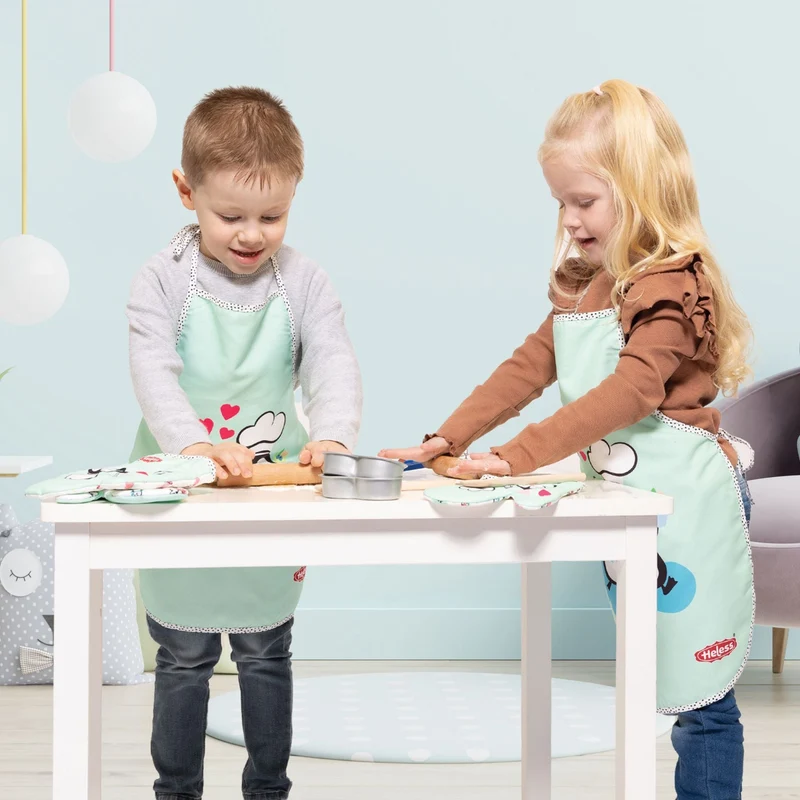Kinderschürze mit Topfhandschuh "Pinguin"