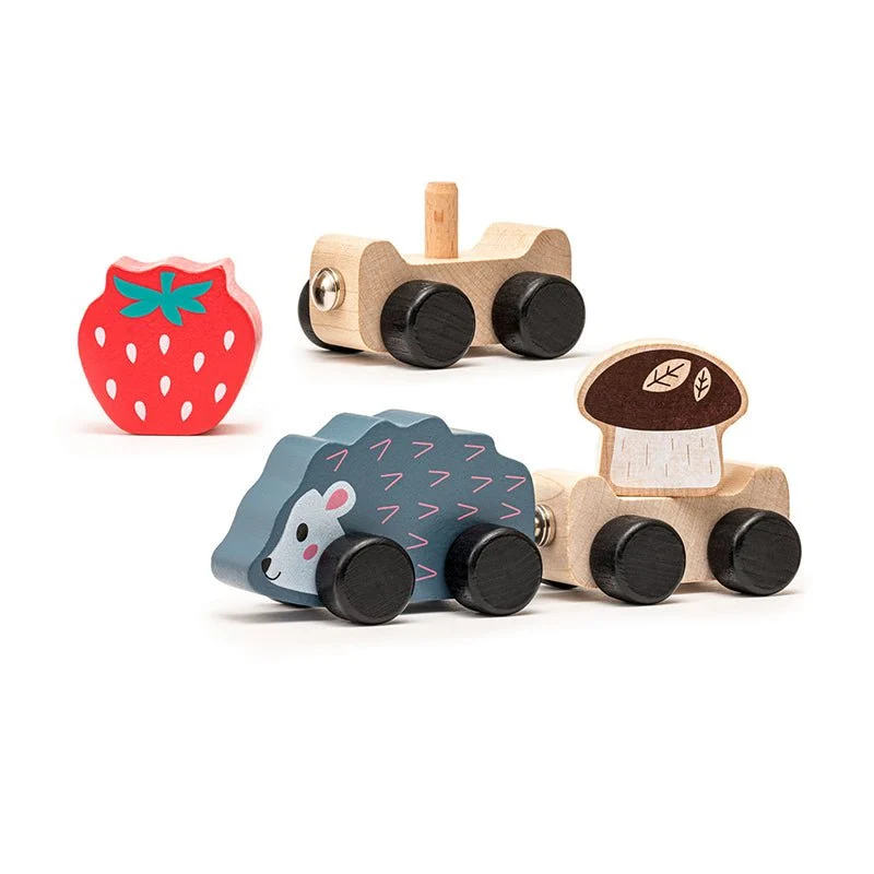 Igel-Zug "Clever Hedgehog" aus Holz 5-teilig