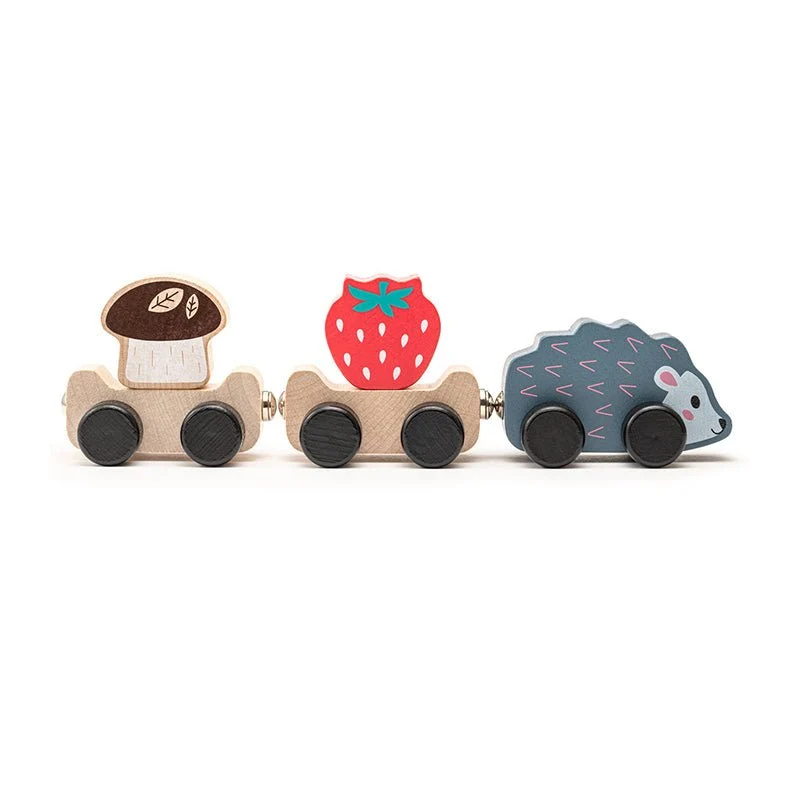 Igel-Zug "Clever Hedgehog" aus Holz 5-teilig