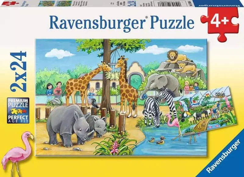 Willkommen im Zoo Kinderpuzzle – Ravensburger 2x24 Teile