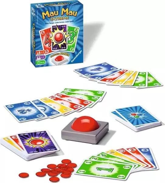 Mau Mau Extreme – Ravensburger Kartenspiel mit Buzzer