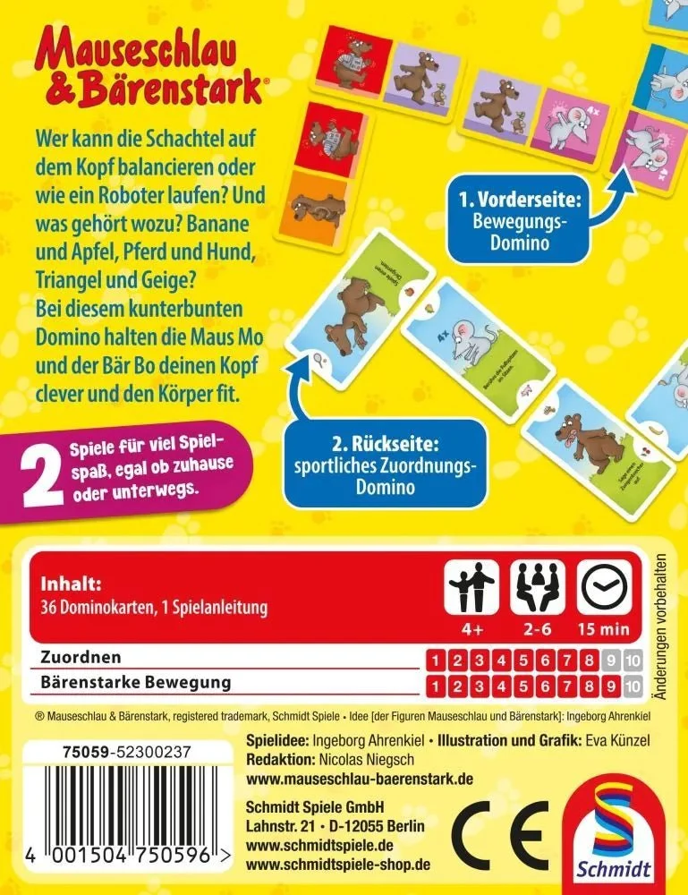 Mauseschlau & Bärenstark: Fit und Clever, Kinderkartenspiel