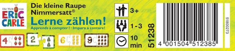 Die kleine Raupe Nimmersatt - Lerne zählen!