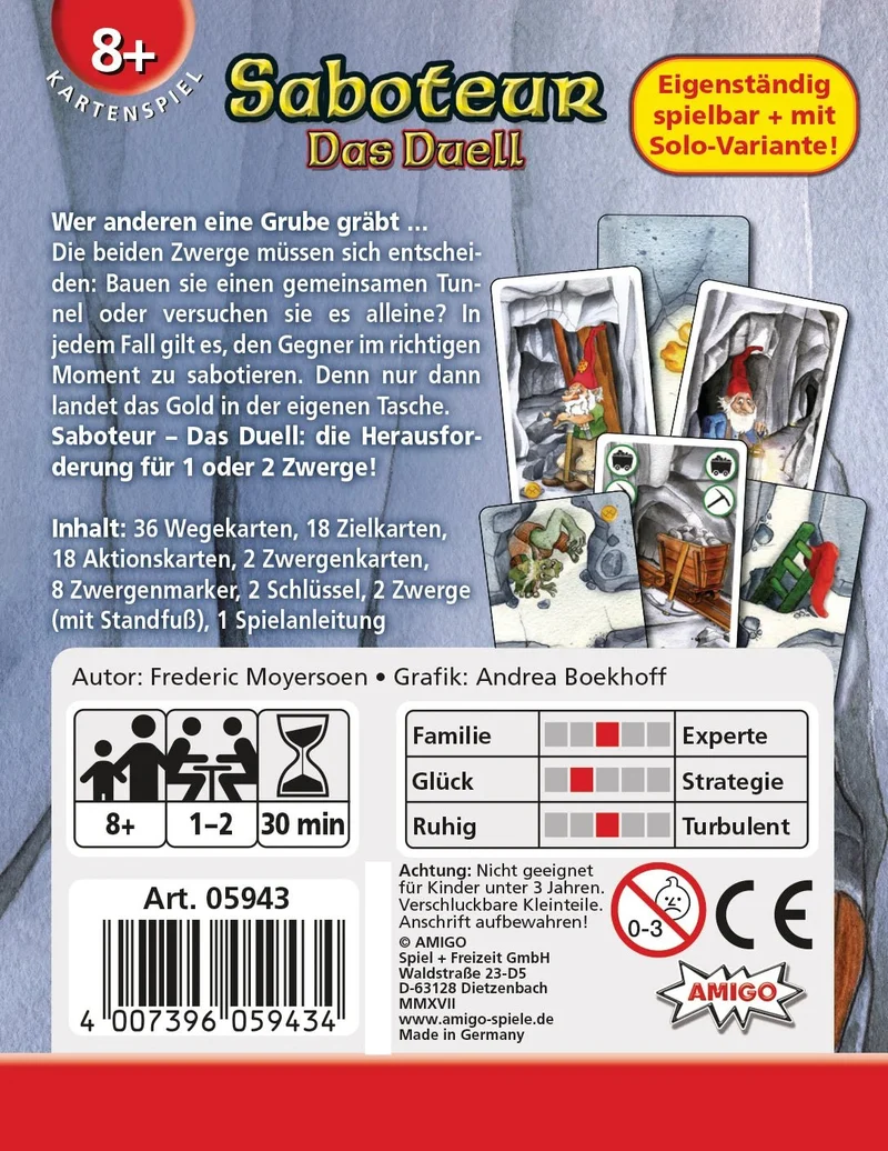 Saboteur – Das Duell Kartenspiel