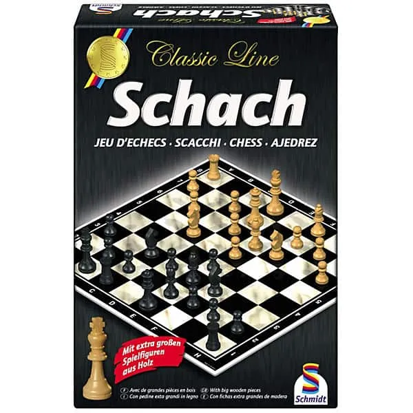 Schach mit extra großen Spielfiguren, Classic Line, Familienspiel