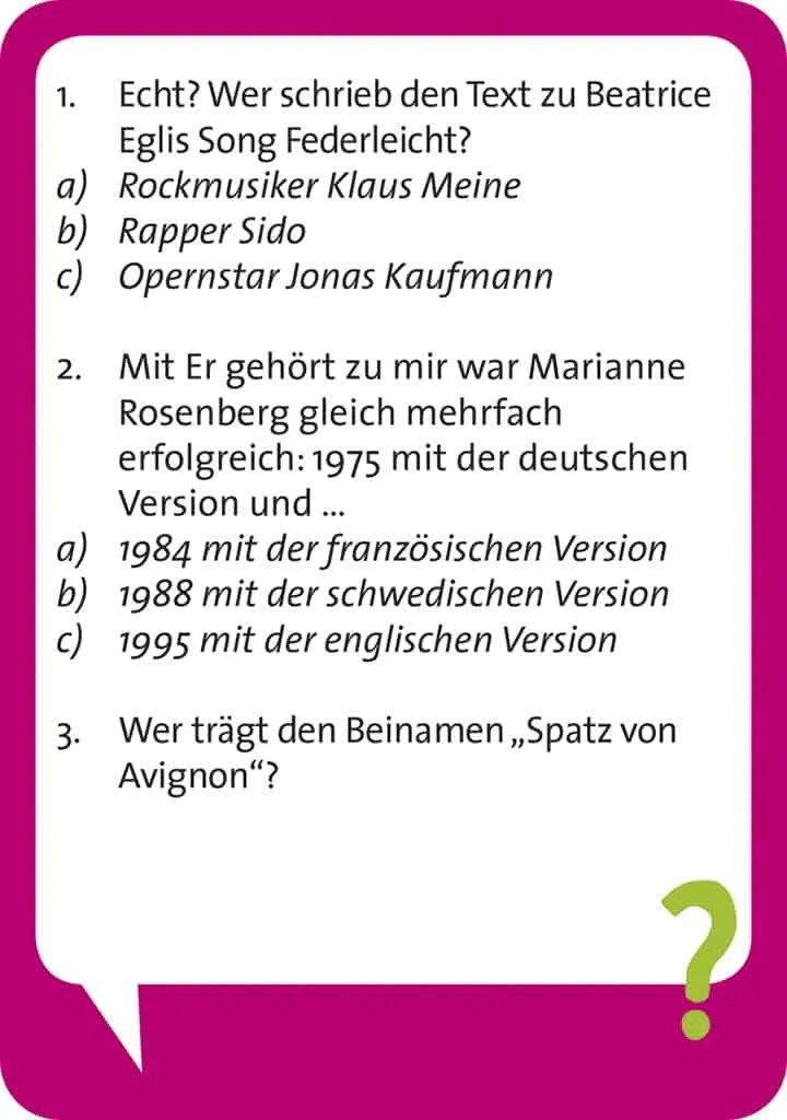 Pocket Quiz: I love Schlager