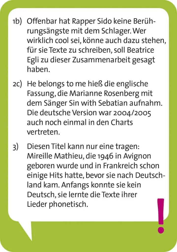 Pocket Quiz: I love Schlager