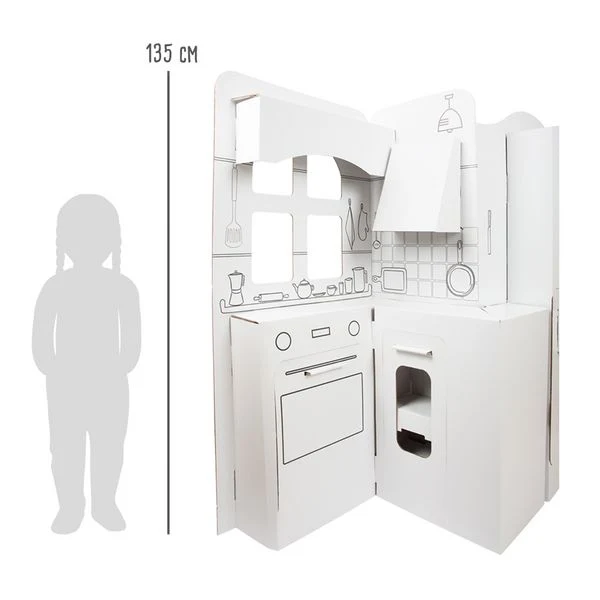 Kinderküche aus Bastelkarton, Bastelset