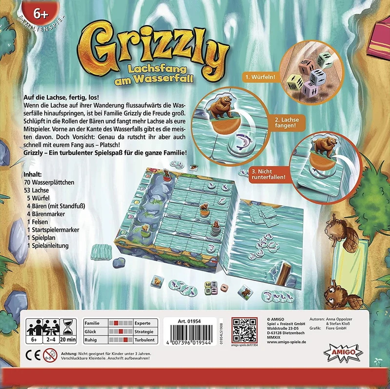 Grizzly Familienspiel – Turbulentes Brettspiel mit Lachsjagd
