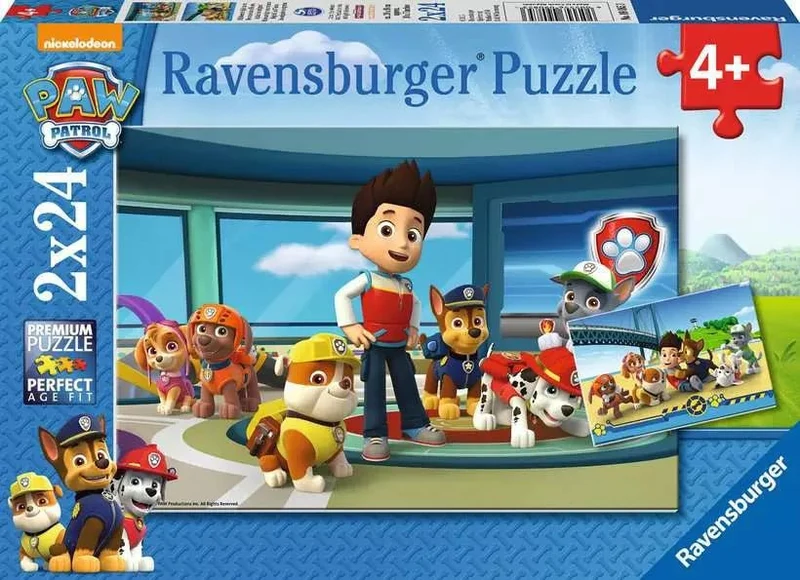 Kinderpuzzle Paw Patrol – Hilfsbereite Spürnasen – Ravensburger 2x24 Teile