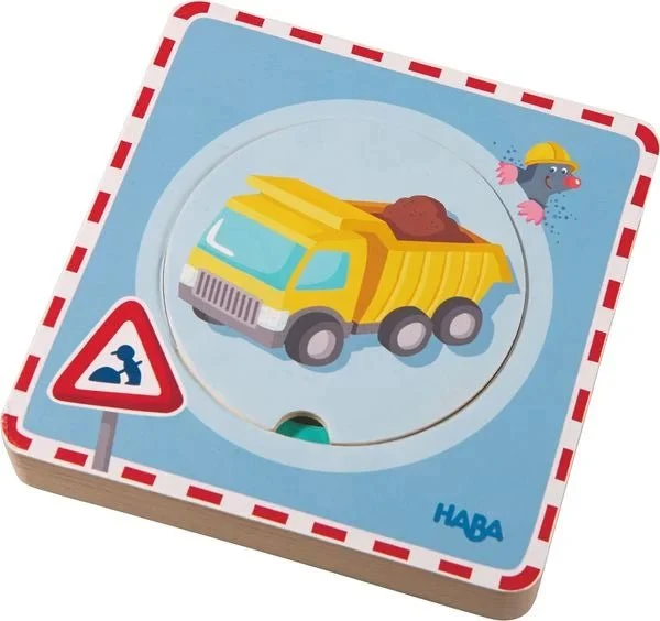 HABA Holzpuzzle Baustellen-Spaß