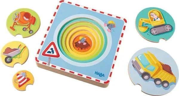 HABA Holzpuzzle Baustellen-Spaß