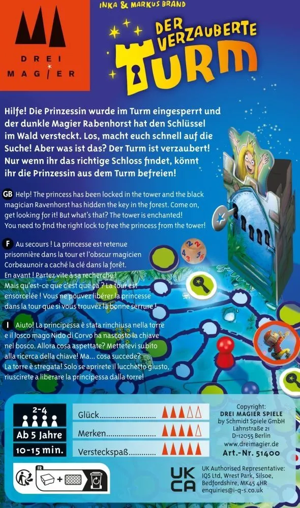 Drei Magier: Der verzauberte Turm, Reisespiel in der Metalldose